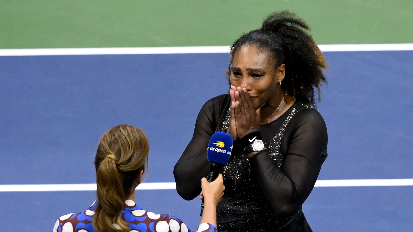 tennis TOPSHOTS Horizontal FLUSHING MEADOW TENNIS TOURNAMENT EMOTIONAL HEADSHOT SPEECH, Serena Williams, US Open 