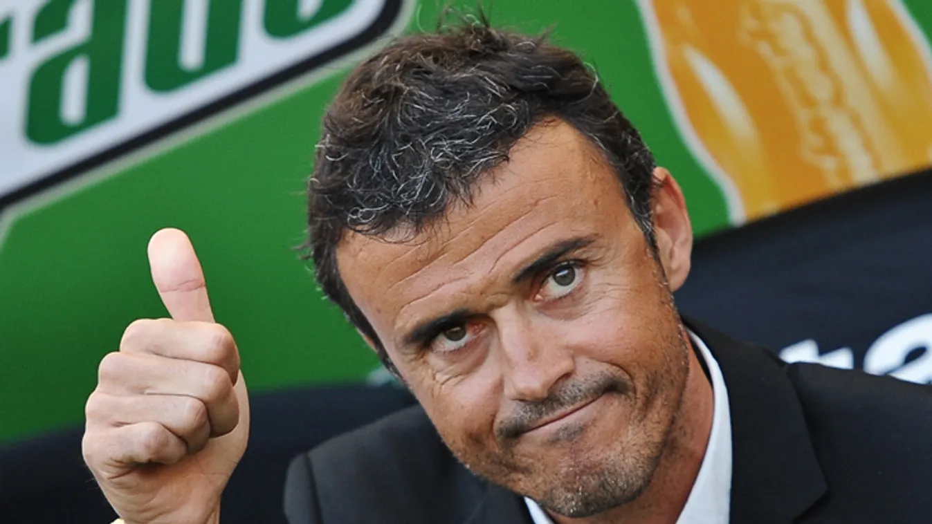 AS Roma's Spanish coach, Luis Enrique, g HORIZONTAL AS Roma's Spanish coach, Luis Enrique, gestures before the match against Cagliari for their Italian Serie A football match on September 11, 2011 at Rome's Olympic stadium. AFP PHOTO / ANDREAS SOLARO (Pho