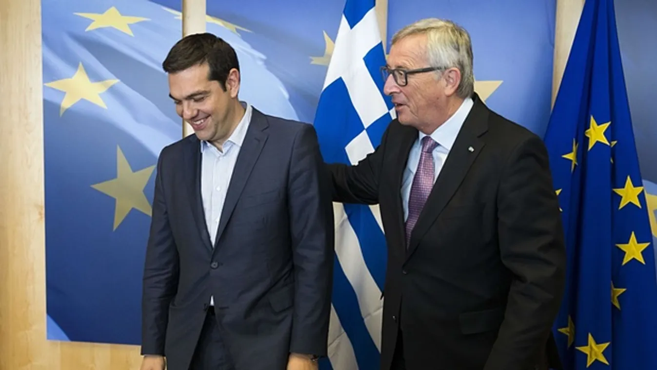Alekszisz Ciprasz görög miniszterelnök és Jean-Claude Juncker 