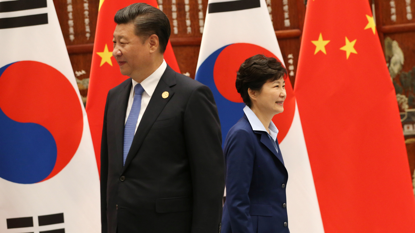 summit Horizontal South Korean President Park Geun-hye (R) walks past Chinese President Xi Jinping prior to their meeting on the sideline of the G20 Summit at the West Lake State Guest House in Hangzhou on September 5, 2016.
G20 leaders meet in China unde