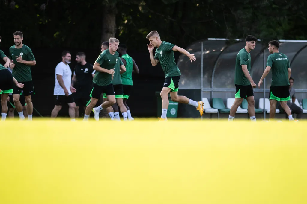 FTC, Fradi, Ferencváros, Ferencvárosi TC, a KÍ Klaksvík elleni BL-visszavágót megelőző edzés, FTC-MVM Sportközpont, 2023.07.18. 