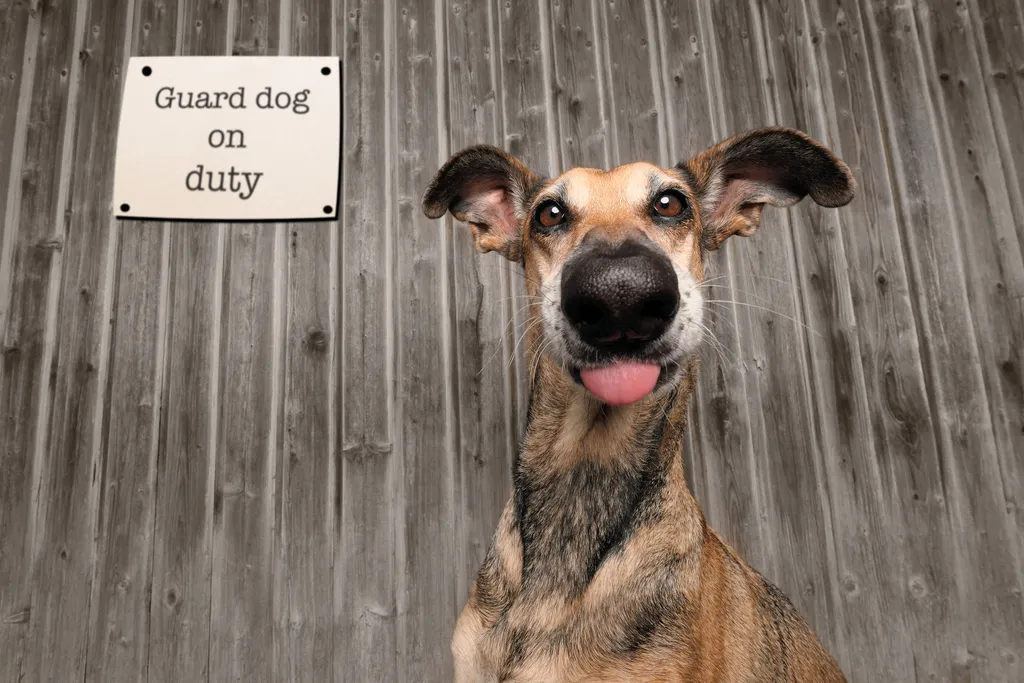 Elke Vogelsang
with her shot of the gorgeous 'Noodles' in
'Guard Dog on Duty'
The Comedy Pet Photography Awards 