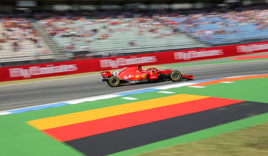 A Forma-1-es Német Nagydíj pénteki napja, Sebastian Vettel, Scuderia Ferrari 