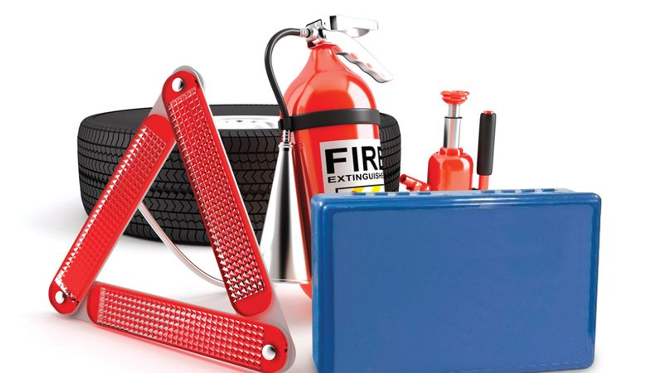 aid assistance background car color emergency emergency stop equipment extinguisher fire first first aid kit fluorescent image isolated jack kit material medical nobody red services sign spare wheel supplies translucent transportation triangle useful warn