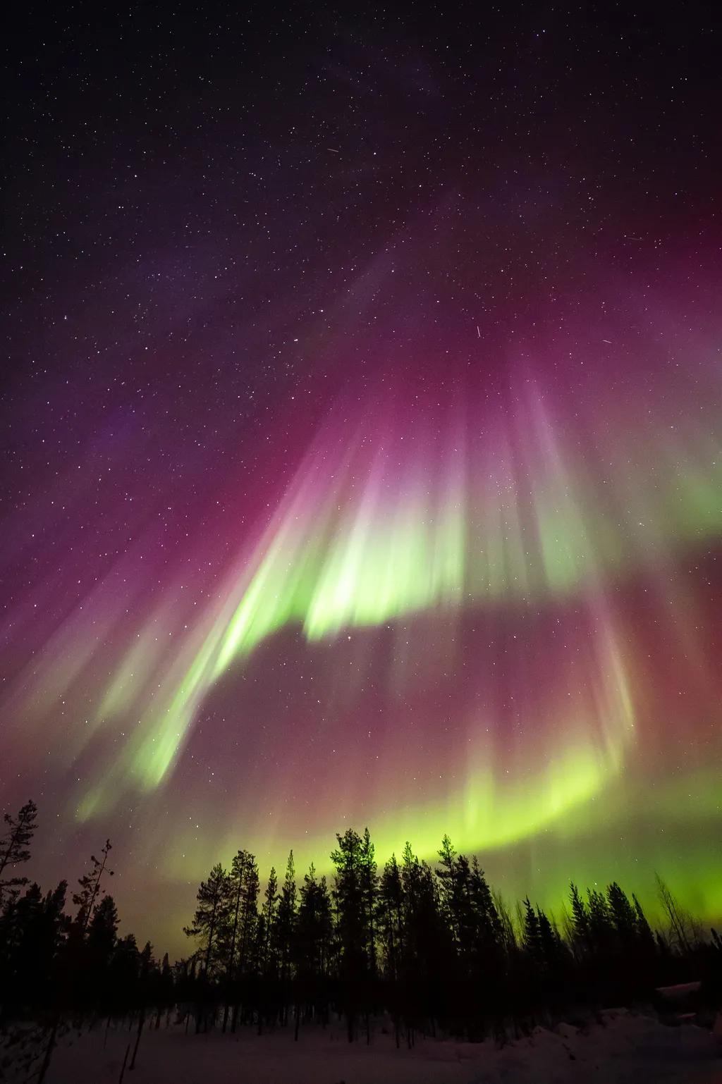 északi fény Finnország 