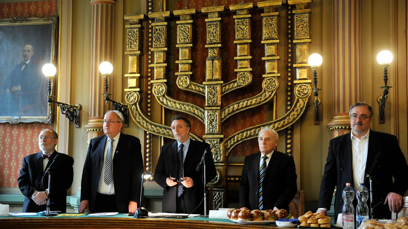 a kormány és a zsidók közötti konfliktus, Magyarországi Zsidó Hitközségek Szövetségének (Mazsihisz) közgyűlése a szervezet Síp utcai székházában 2014. február 9-én 