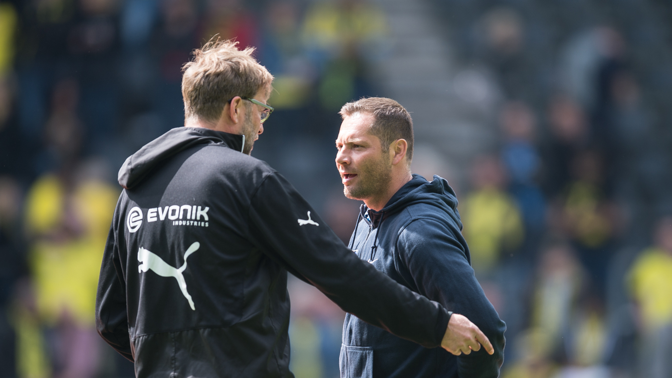 Borussia Dortmund vs Hertha BSC soccer Pal Dardei Jürgen Klopp SQUARE FORMAT 