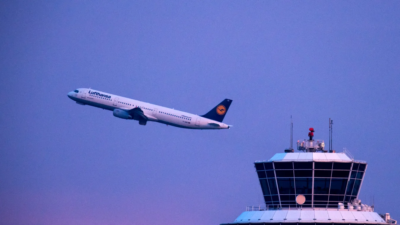 German airline Lufthansa on strike LOGO STRIKE labour cabin crews SQUARE FORMAT 