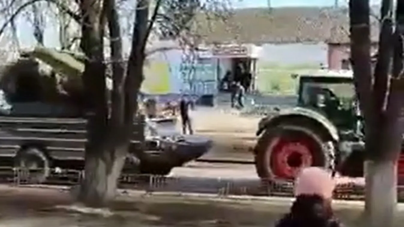 traktor vontatás légvédelmi rakéta Ukrajna 