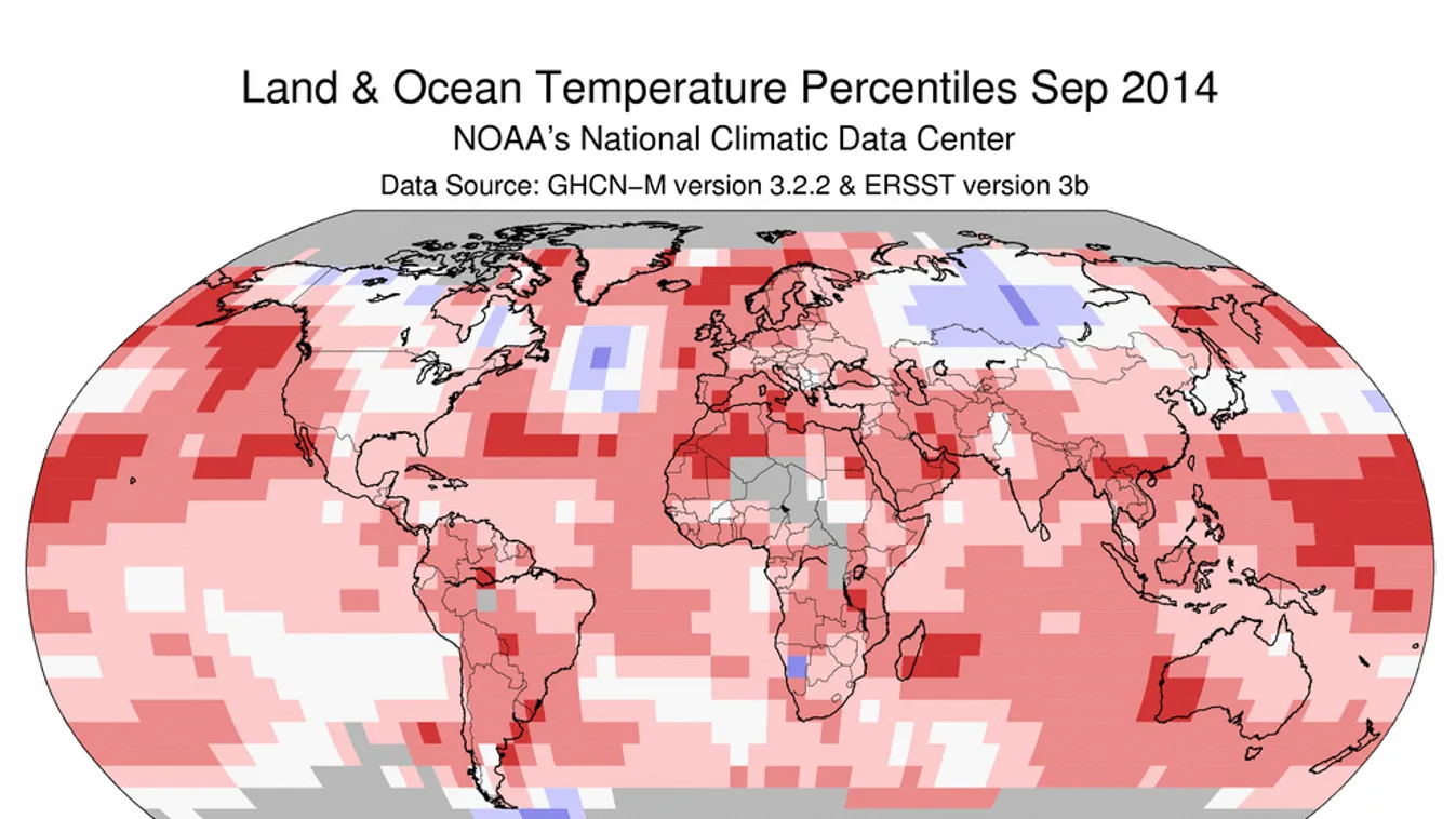 rekordmeleg szeptember, NOAA 