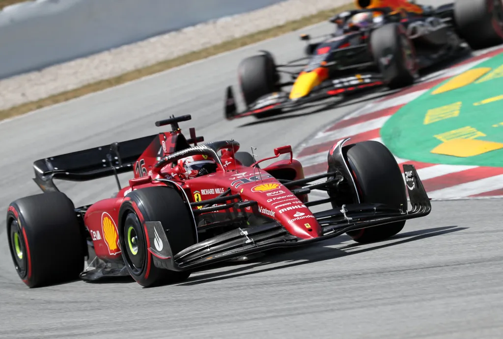 Forma-1, Charles Leclerc, Ferrari, Max Verstappen, Red Bull, Spanyol Nagydíj 2022, futam 