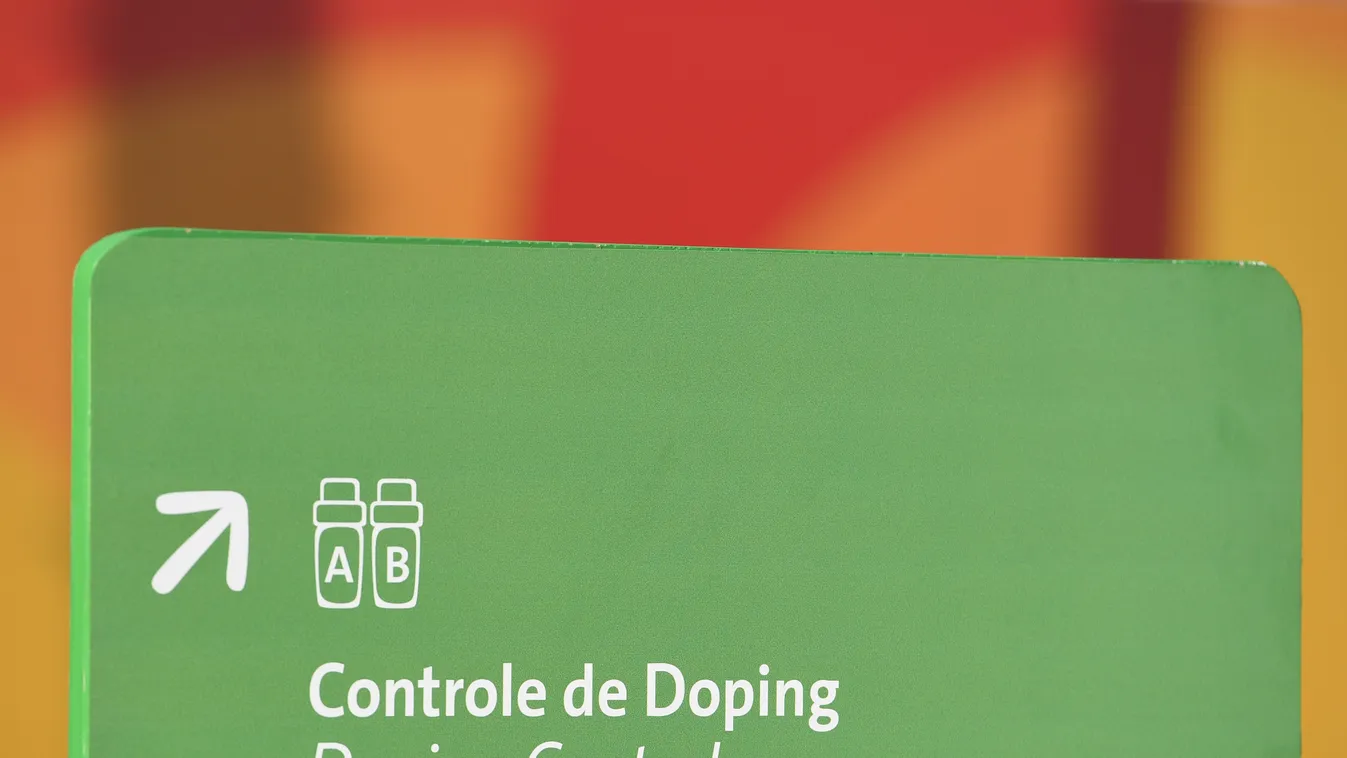 Olympic Games 2016 Athletic, Track and Field Schriftzung Kontrolle Doping-Kontrolle 