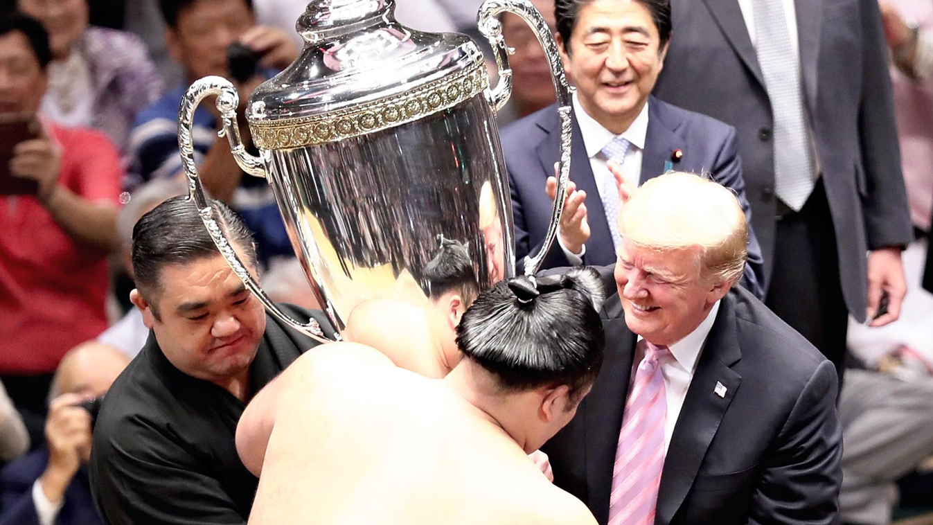 Donald Trump, szumó, Abe Sinzó, Tokió, Japán 
