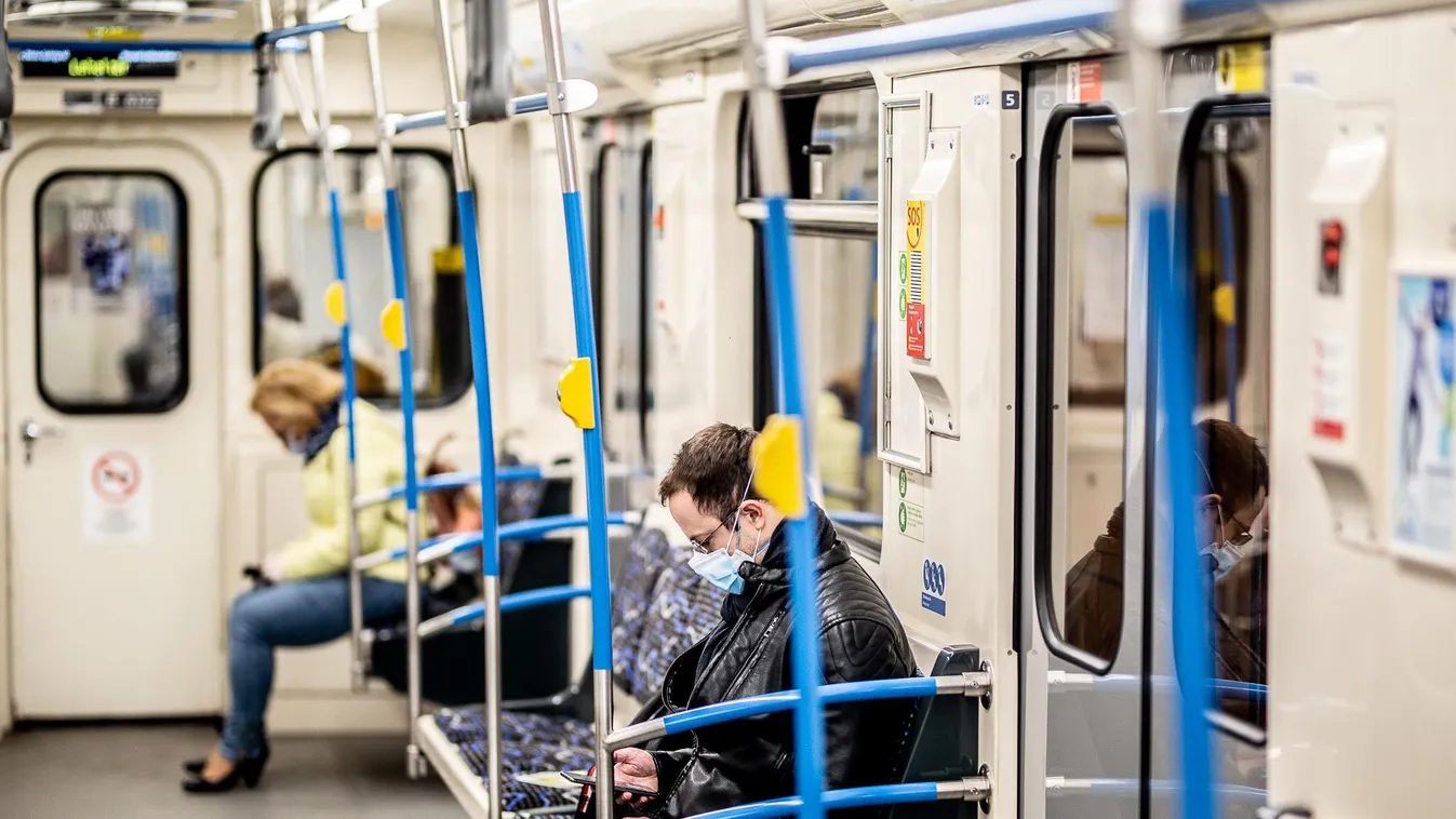 koronavírus, járvány, vírus, Budapest, tömegközlekedés, maszk, metró, bkv, maszk 