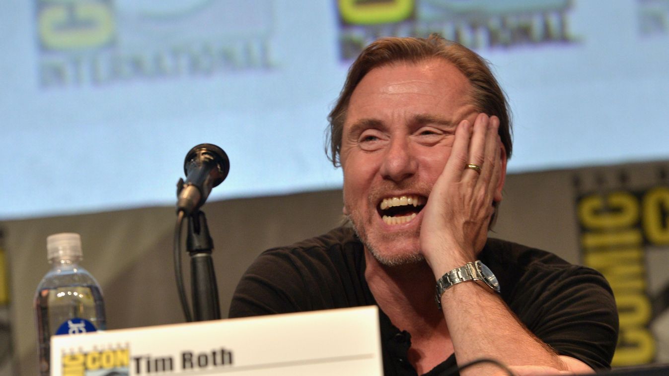 'THE HATEFUL EIGHT' Press Line And Panel - Comic-Con International 2015 GettyImageRank3 Line BOARD PRESS HORIZONTAL RADIO Theatrical Performance USA California San Diego ACTOR Television Show FILM Film Industry Tim Roth Arts Culture and Entertainment Atte