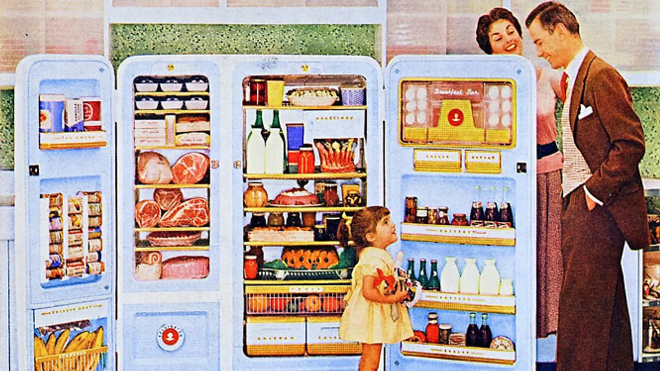 Varga Mihály új hűtői sem hoztak fordulatot, hűtőgép, reklám az ötvenes évekből 