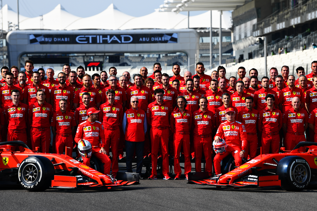 Forma-1, Sebastian Vettel, Charles Leclerc, Mattia Binotto, Laurent Mekies, Scuderia Ferrari, Abu-dzabi Nagydíj 