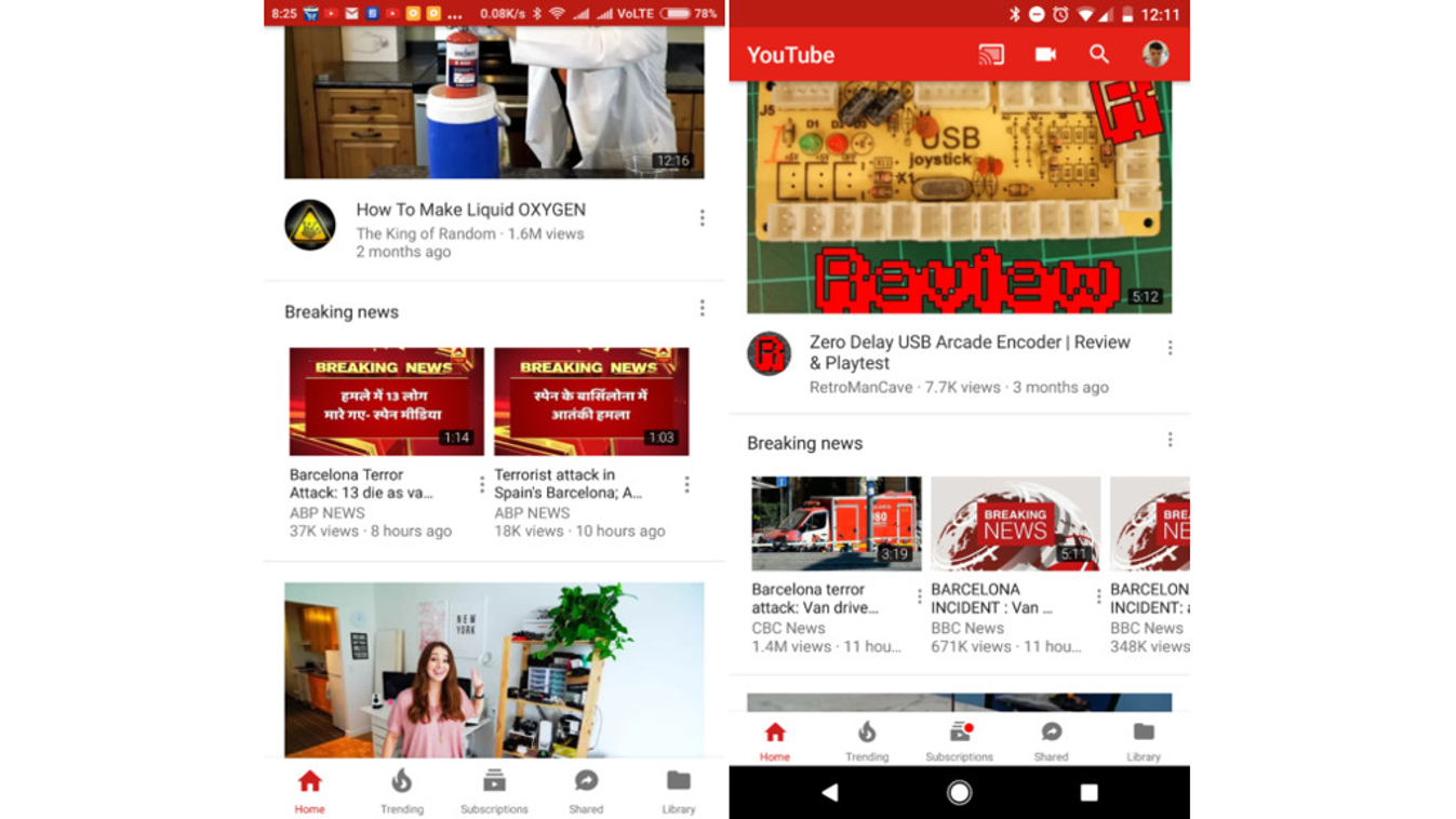 youtube android breaking news 