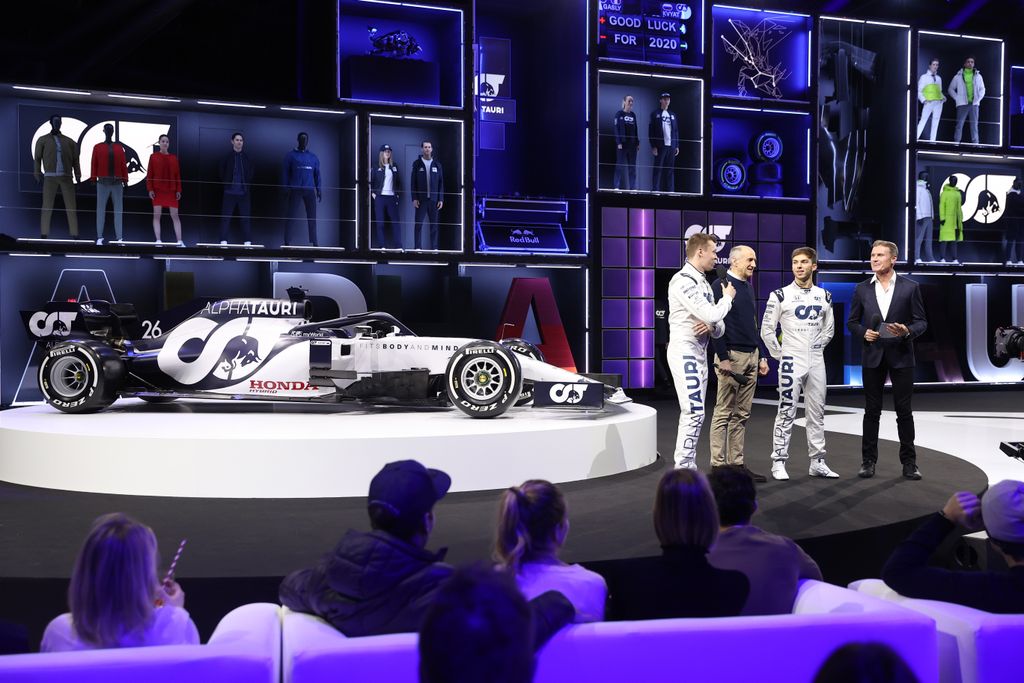 Forma-1, Scuderia AlphaTauri AT01 Livery Launch, Danyiil Kvjat, Franz Tost, Pierre Gasly, David Coulthard 