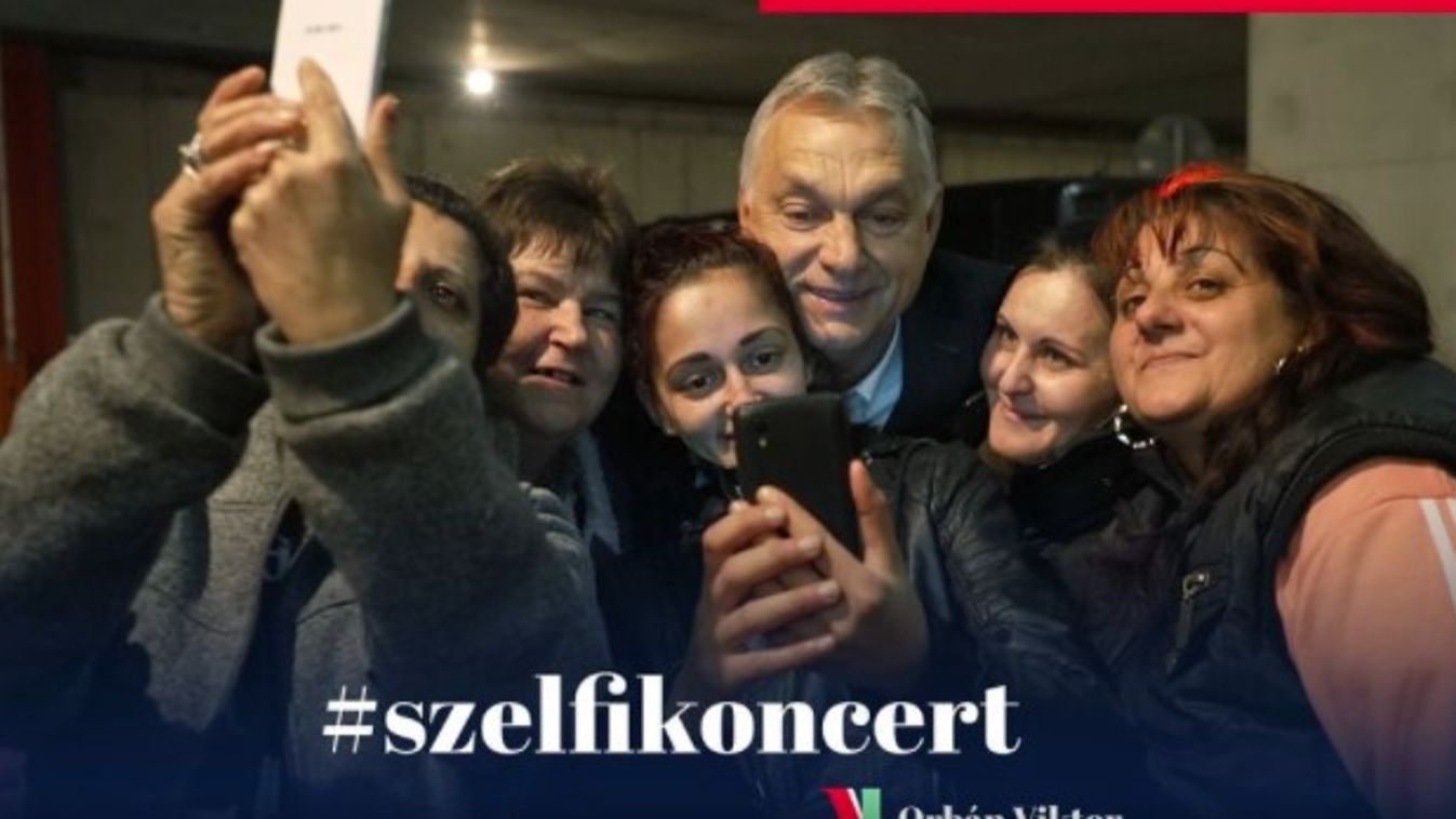 Orbán Viktor, koncert, szelfi, Facebook 