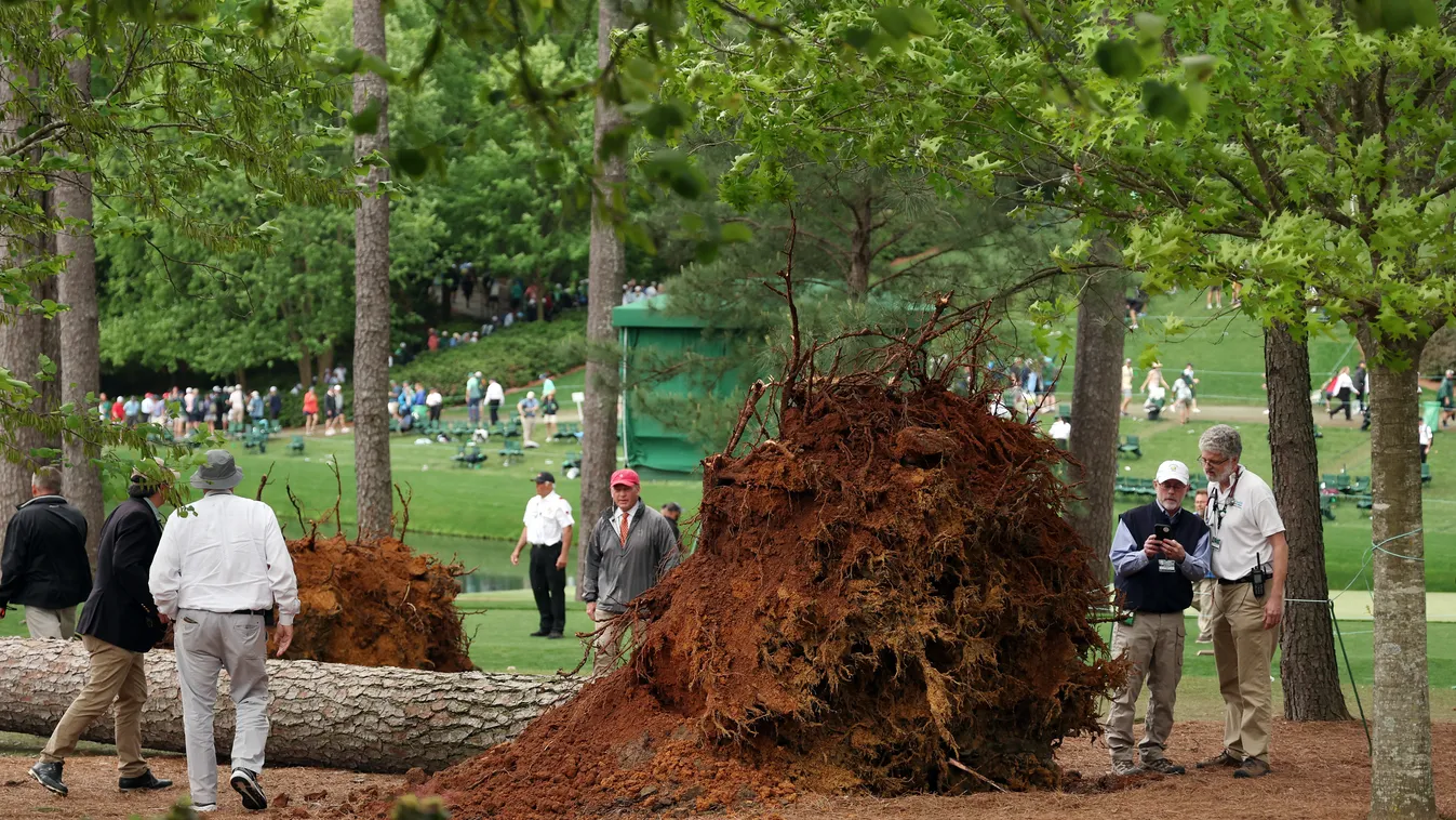 The Masters - Round Two GettyImageRank1 USA Above Georgia - US State Hole Fallen Tree Photography Augusta - Georgia Official Look Augusta National Golf Club US Masters - Golf Round Two 2023 The Majors - Golf Topix Bestof Horizontal SPORT GOLF GOLF COURSE 