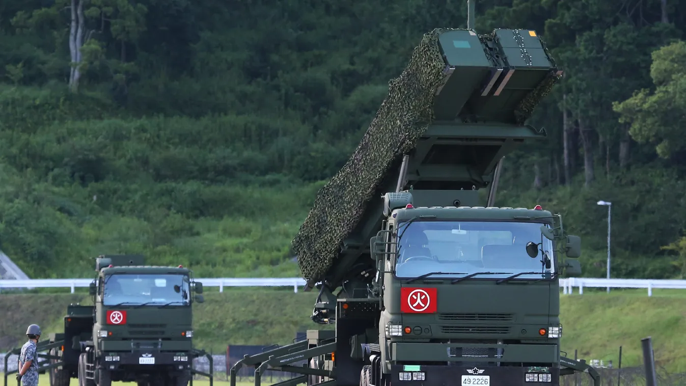 Japanese Defense Ministry deploys PAC-3(Patriot Advanced Capability-3) interceptor system at the base in Konan, Kochi Prefecture on Aug. 12, 2017, to counter against provocative missile launch. North Korea will fire the Hwasong-12 rockets, flying over Jap