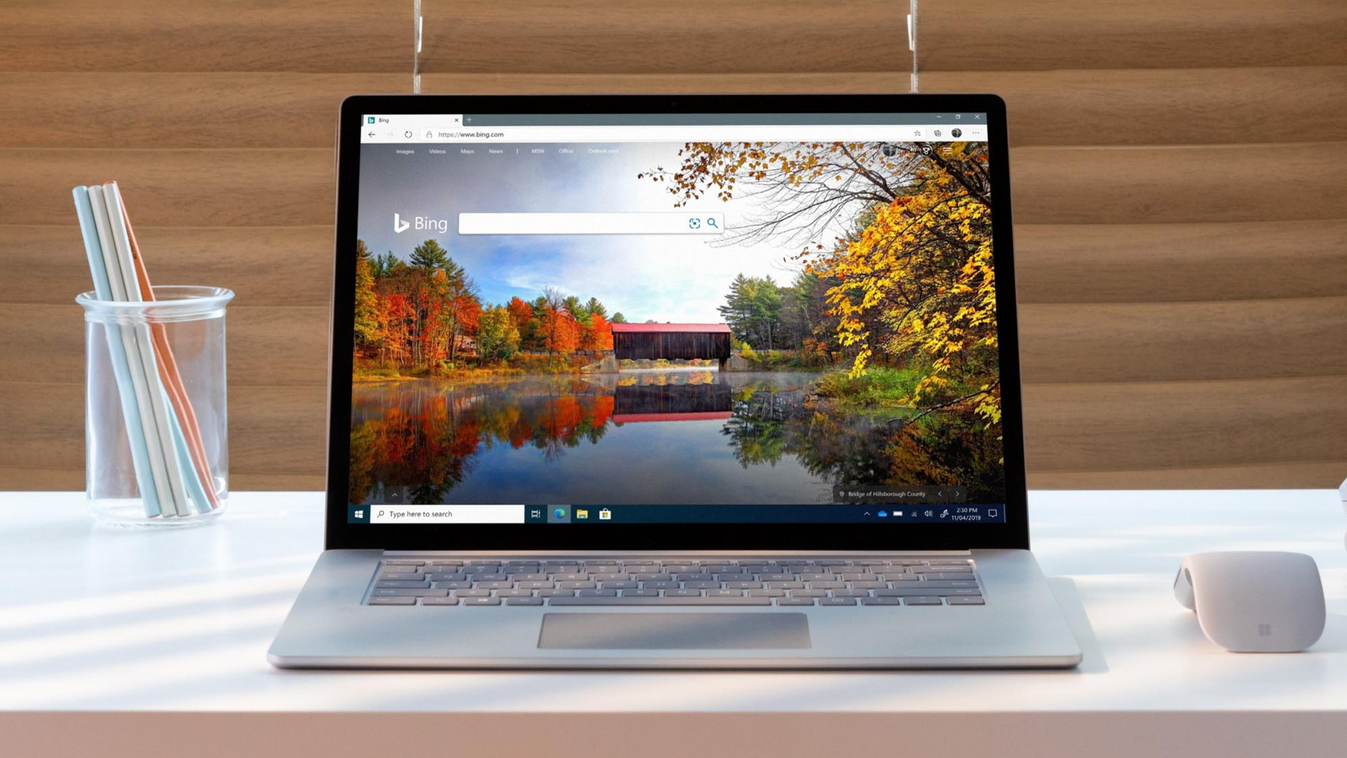 laptop notebook windows 10 microsoft edge bing 