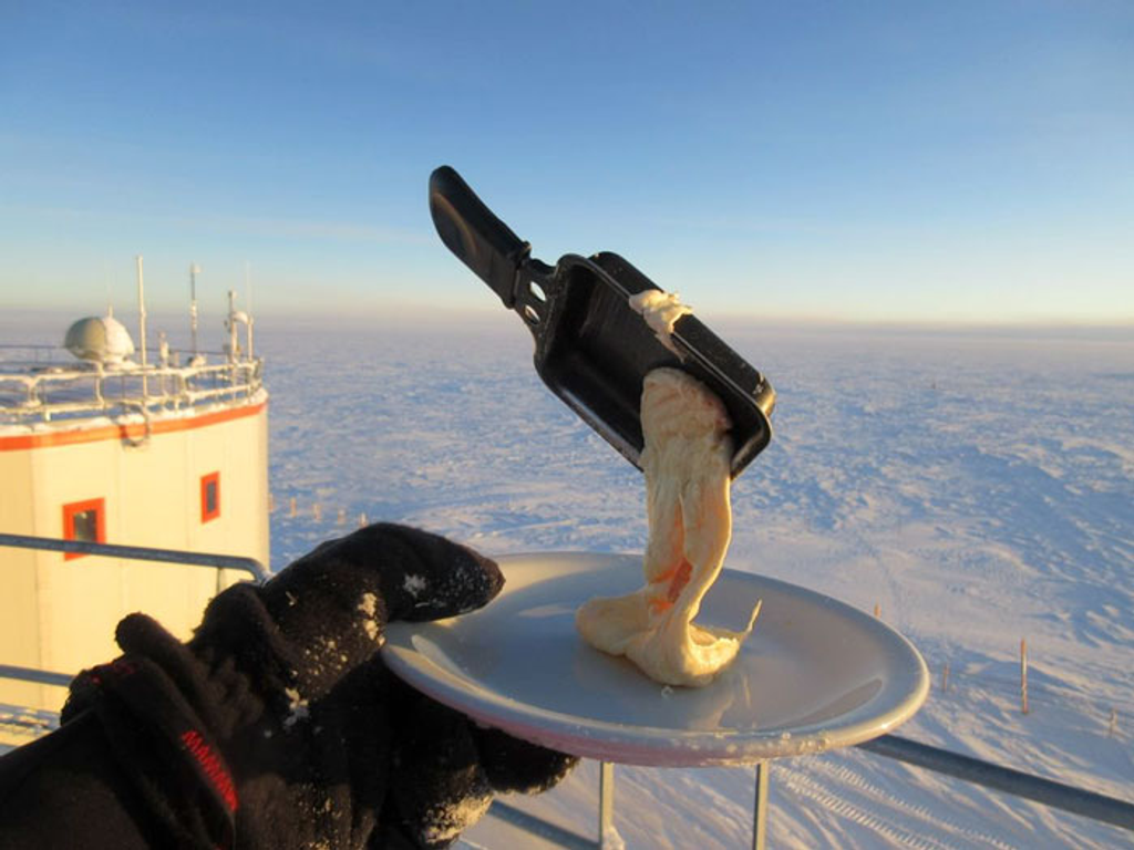 étkezés az Antarktiszon 