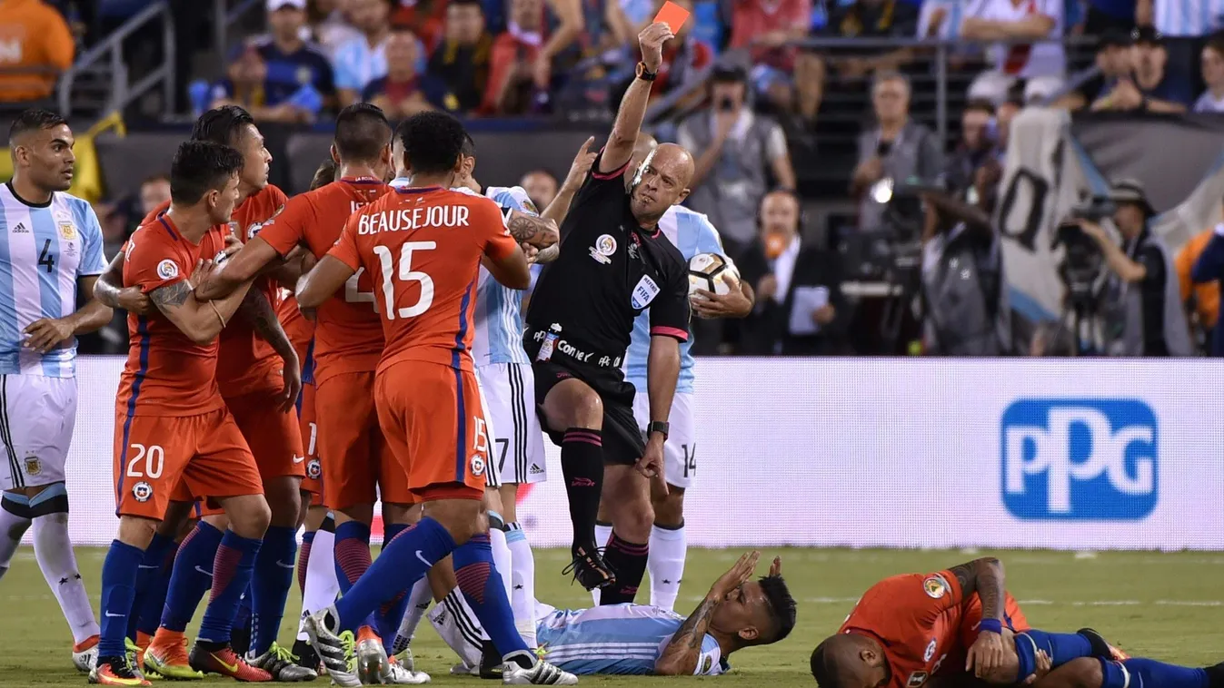 foci copa américa döntő piros lap chile argentína 