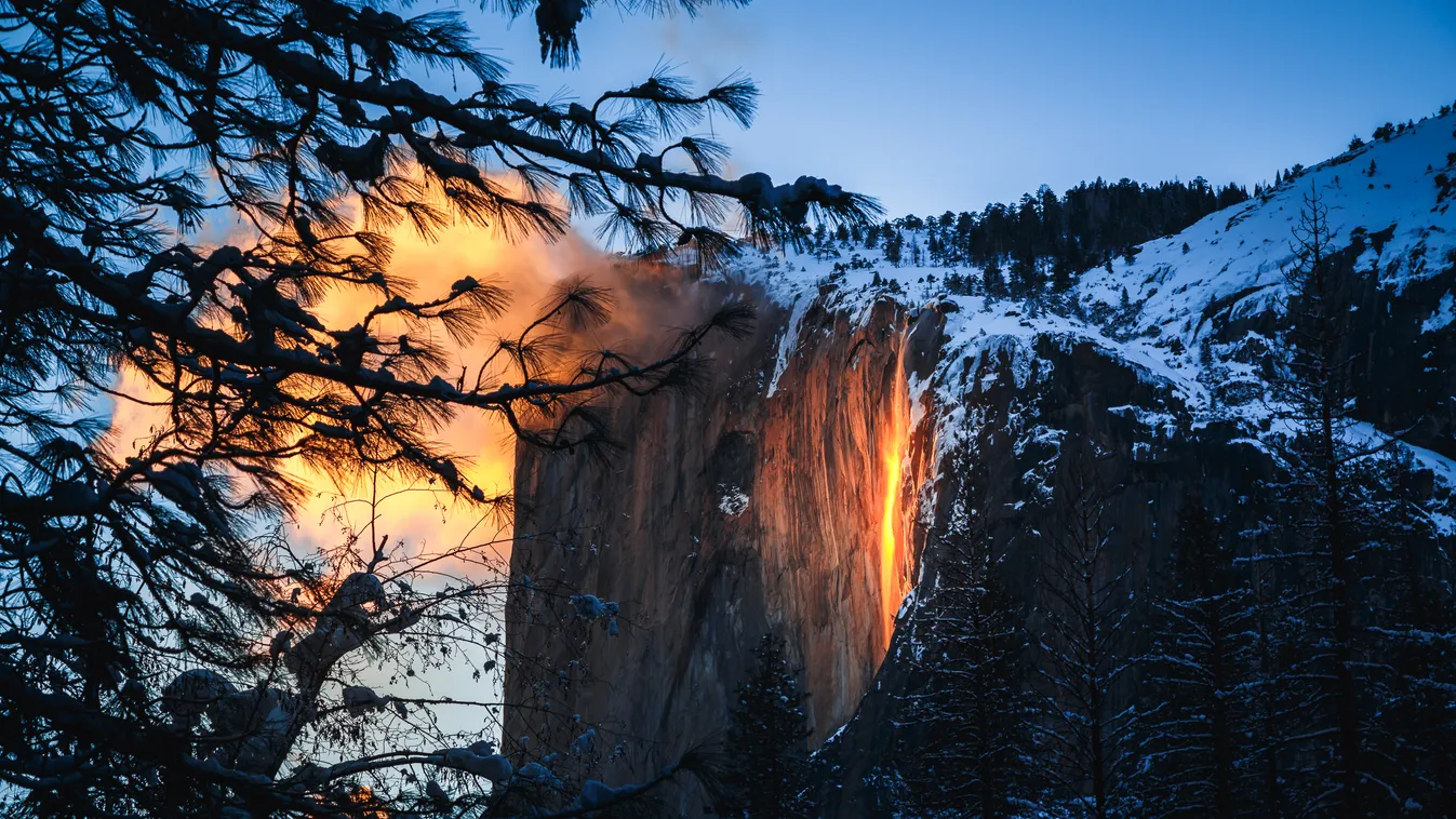 tűzzuhatag, Yosemite Nemzeti Park, 