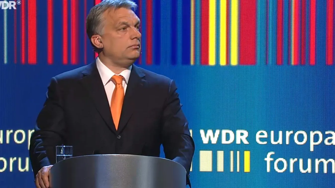 Welches Europa wollen wir? Screengrab a WDR.de műsorából ahol Orbán Viktor tartott beszédet 