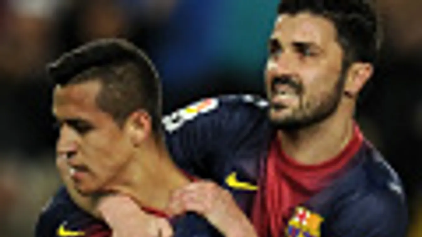 Alexis Sanchez és David Villa az FC Barcelona játékosai