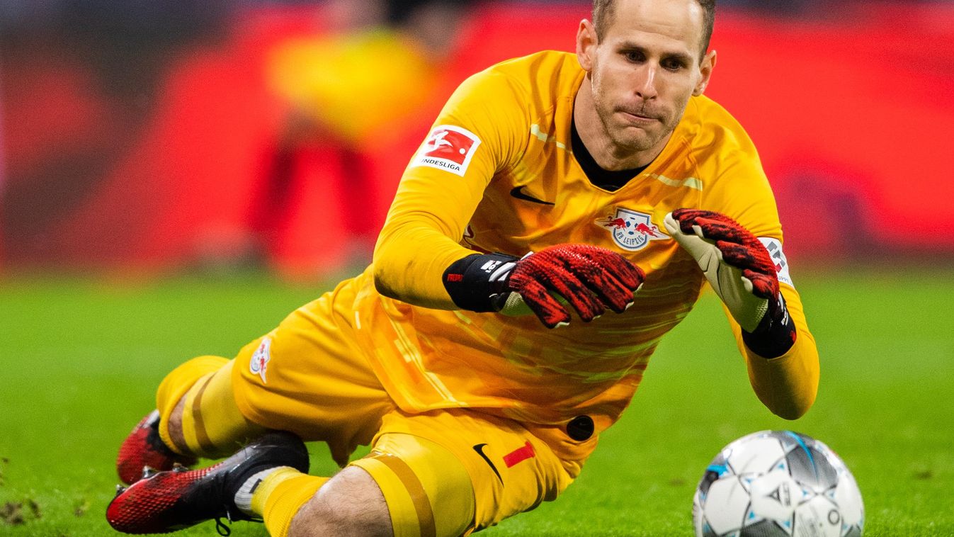 RB Leipzig - Borussia Mönchengladbach Sports soccer Bundesliga Red Bull Arena Single image individually Single player Clipping entire figure Individual action Action Single Neutral Peter Gulacsi (RB Leipzig) 