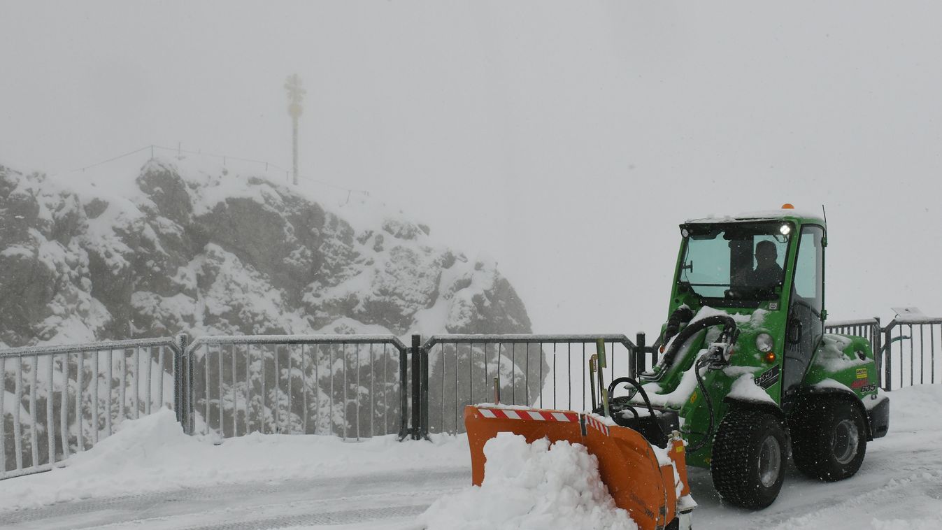 hó, havazás, Németország, Zugspitze 