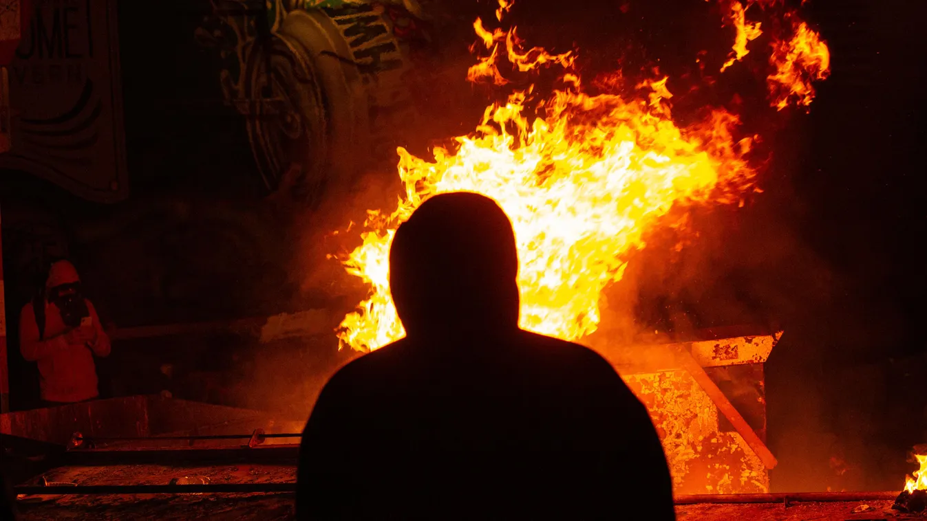 Suspect In Custody After Driving Into Protest And Shooting One In Seattle GettyImageRank2 WATCH Conflict HORIZONTAL Protest Burning USA STREET Fire - Natural Phenomenon Washington State Seattle LAW POLITICS Protestor Photography Politics and Government So