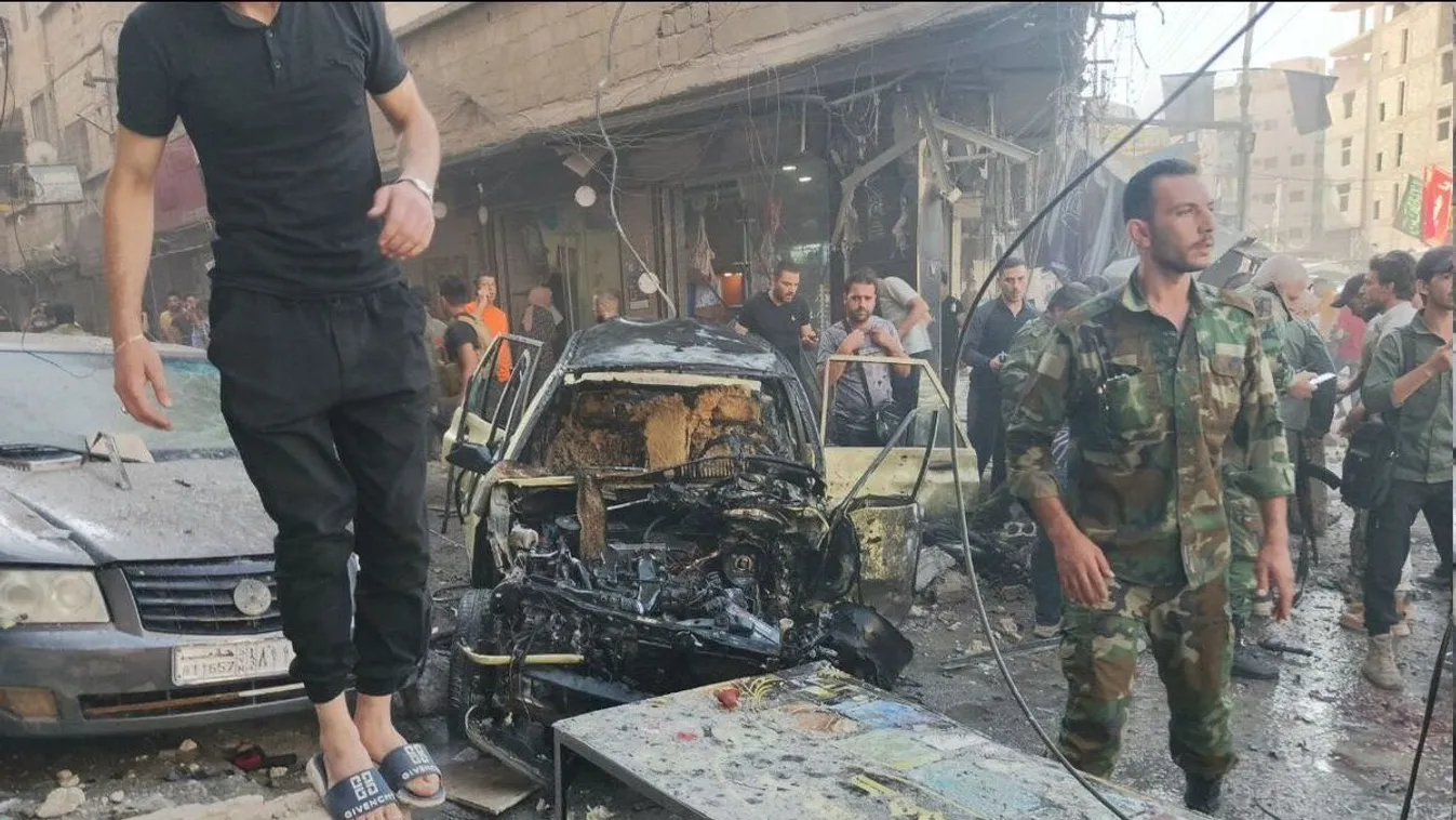 Taxiba rejtett bomba, robbantás, Szíria, szentélynél 