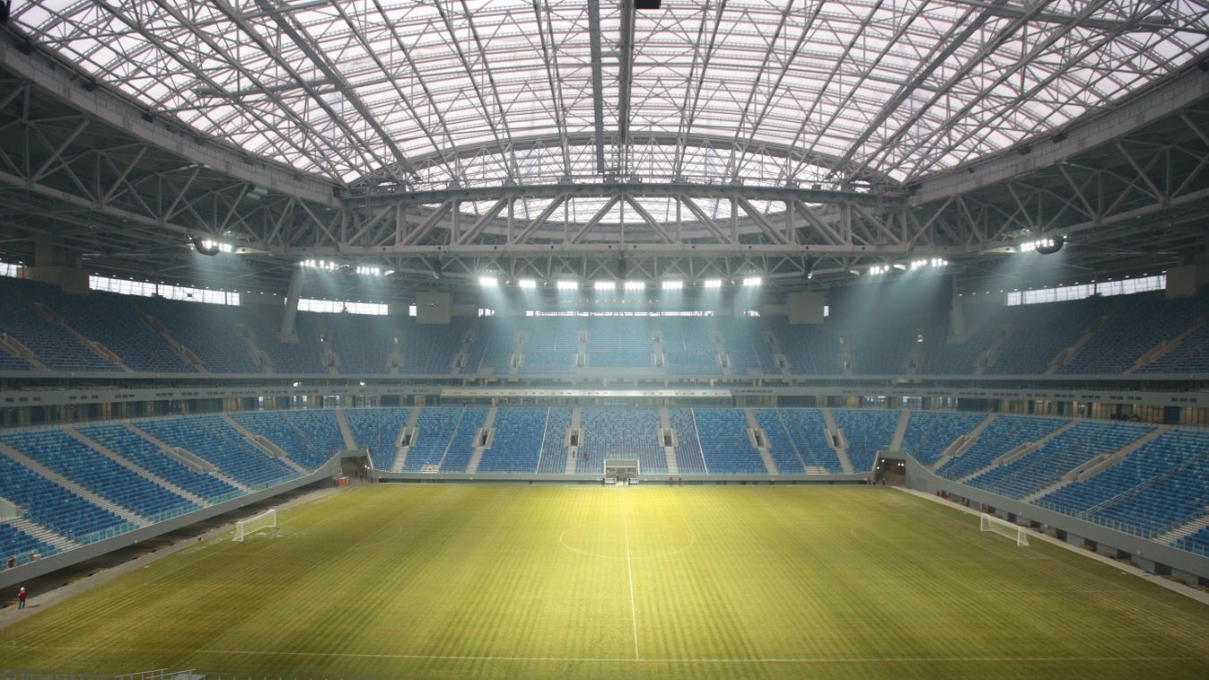 Construction works at Krestovsky Stadium 2018 FIFA World Cup Saint Petersburg Krestovsky Krestovsky Stadium Zenit Arena 