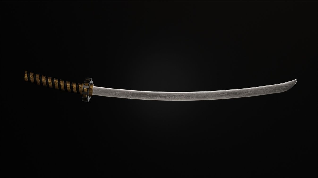szamuráj kard illusztráció 