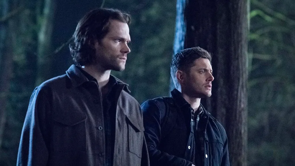 Don\'t Go In The Woods EPISODIC Supernatural -- "Don\'t Go in the Woods" -- Image Number: SN1416B_0237b.jpg -- Pictured (L-R): Jared Padalecki as Sam and Jensen Ackles as Dean -- Photo: Dean Buscher/The CW -- ÃÂ© 2019 The CW Network, LLC. All Rights Rese