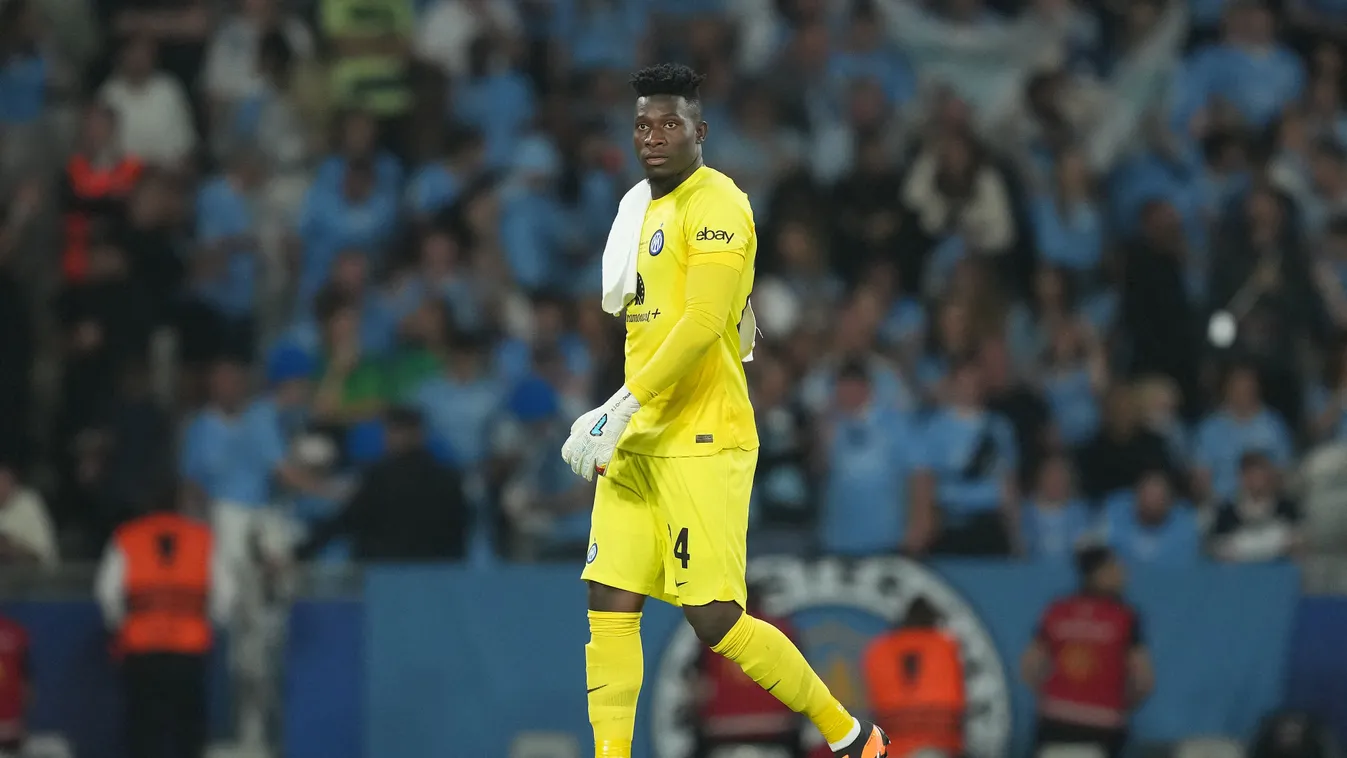 Manchester City FC v FC Internazionale - UEFA Champions League: Final Andre Onana Soccer Istanbul FC Internazionale Manchester City FC UCL Ataturk Olympic Stadium Final Game Union of European Football Associations UEFA Champions League June 10 2023 Giusep
