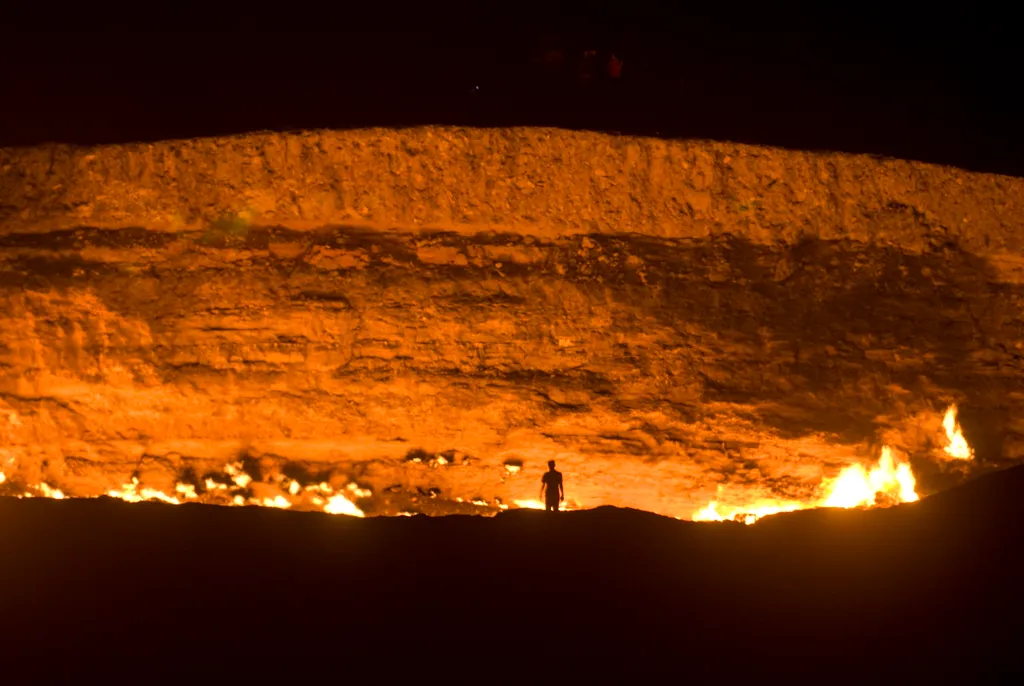 Darvaza Gas crater, Turkmenistan, Darvaza, darvaza gas crater, gázkráter, Türkmenisztán 