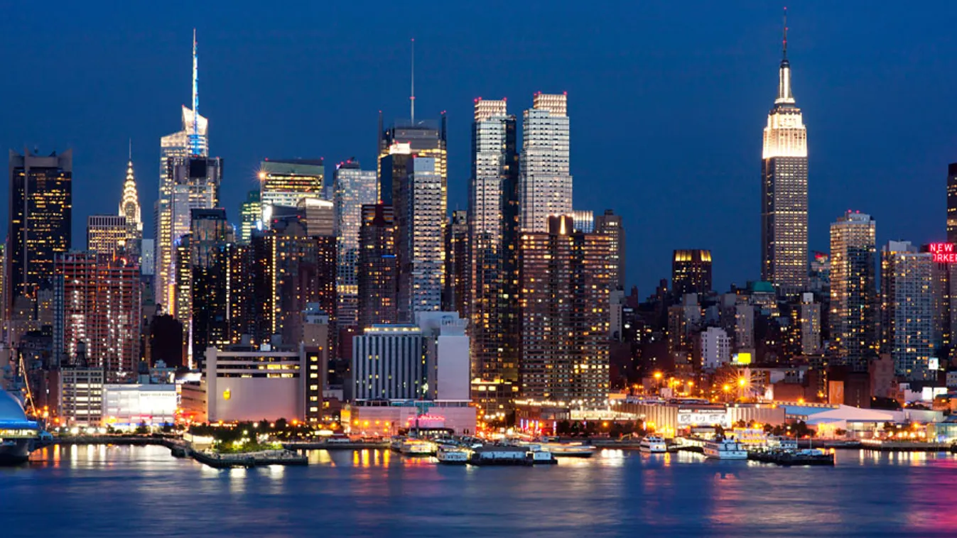 Manhattan látképe, New York, olcsó járatokat indít a Norwegian