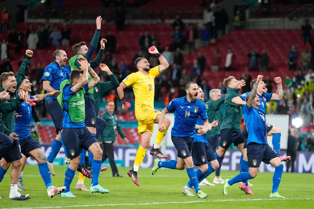 Olaszország - Spanyolország, Foci EB, labdarúgó Európa-bajnokság, Euro 2020, labdarúgás, elődöntő, Wembley Stadion, London, 2021.07.06. 