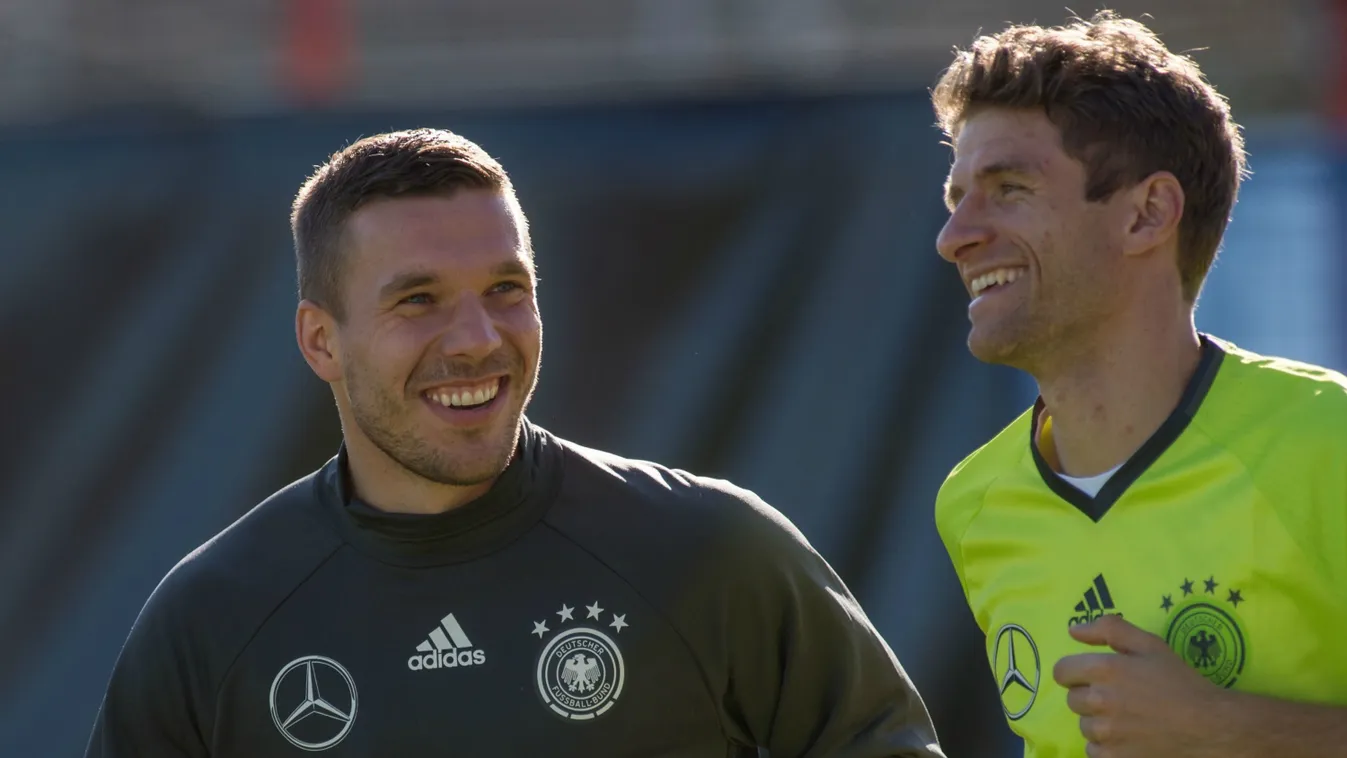 Lukas Podolski Thomas Müller német fociválogatott 