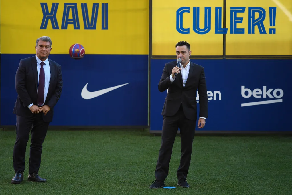 FC Barcelona unveil Xavi Hernandez as new head coach Camp Nou,ceremony,Football,head coach,new,photo,Soccer,Xavi Hern Horizontal 