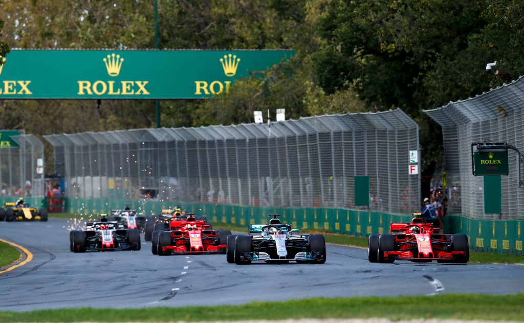 Forma-1, Ausztrál Nagydíj, Lewis Hamilton, Mercedes-AMG Petronas, Kimi Räikkönen, Scuderia Ferrari 