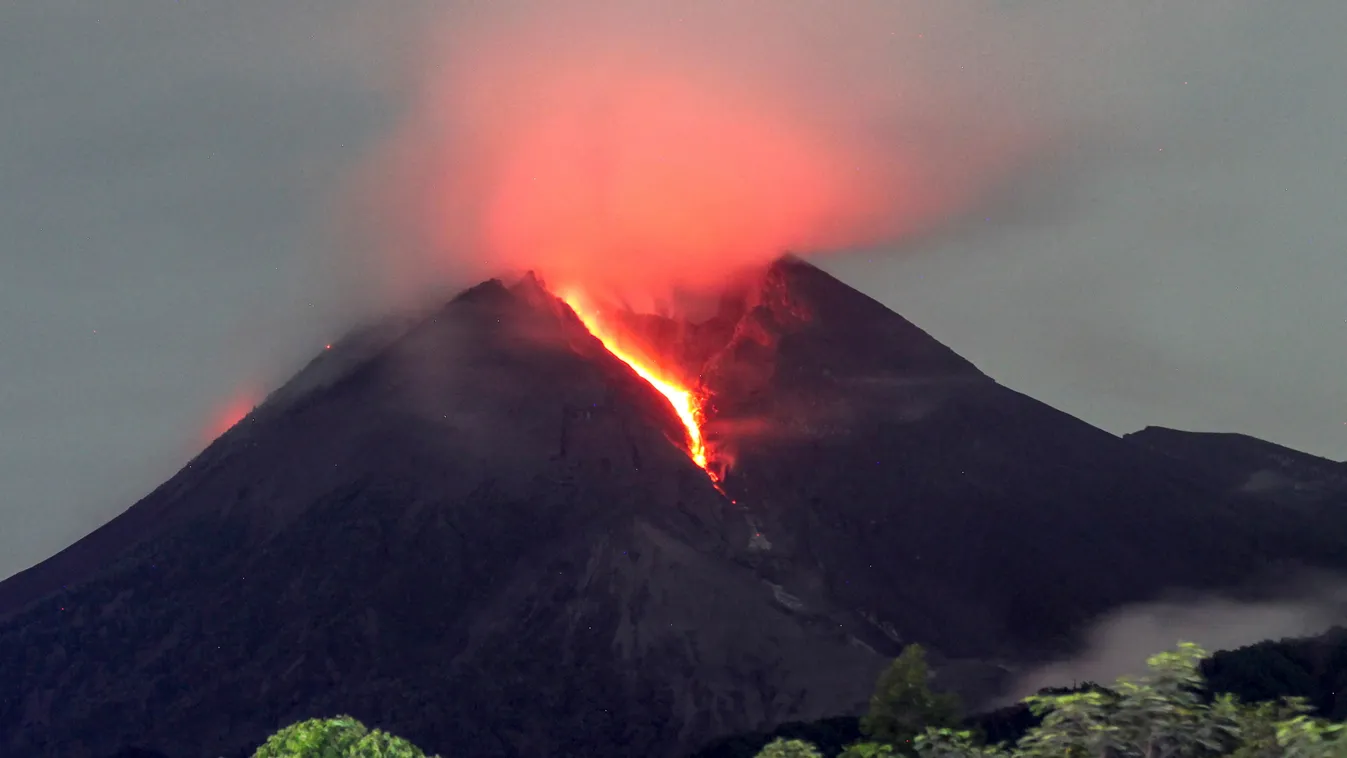 vulkán Indonézia vulkánkitörés láva 