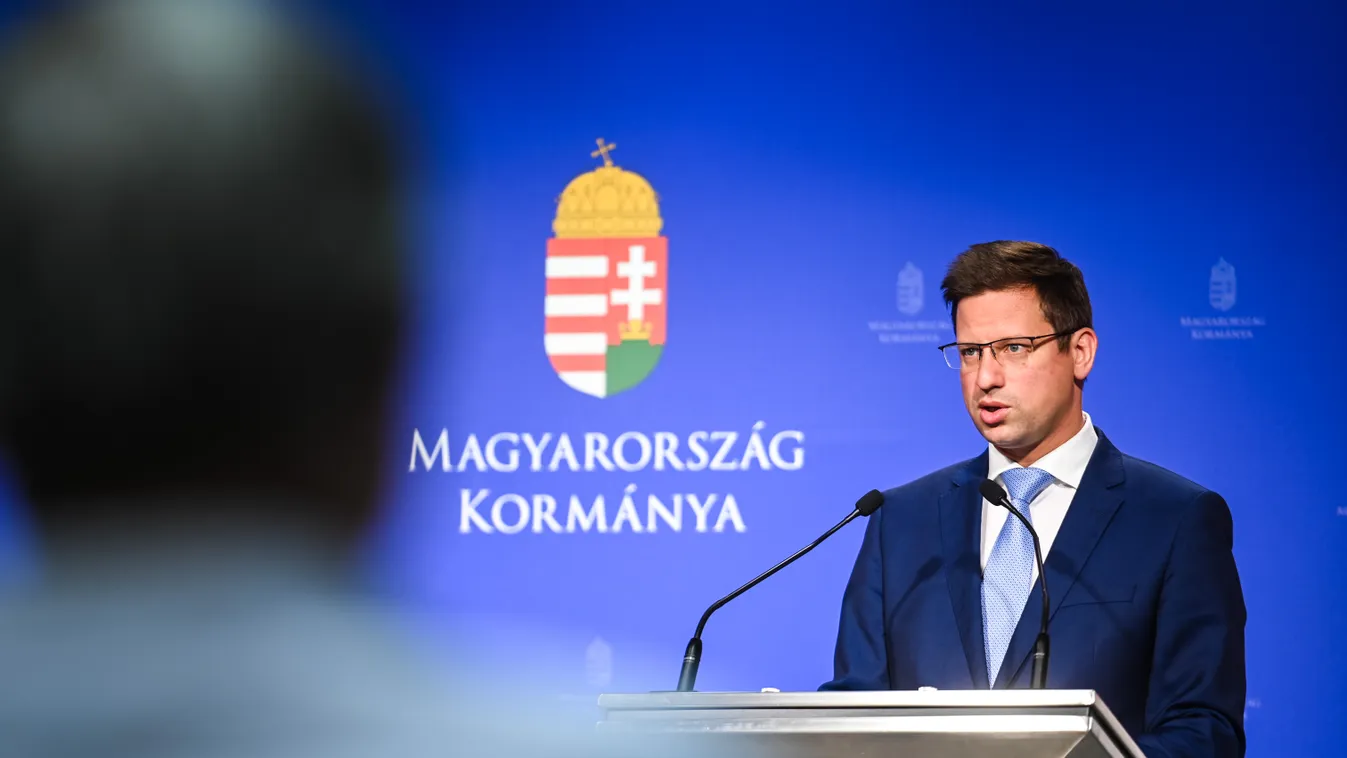 kormányinfó, Gulyás Gergely, Szentkirályi Alexandra, sajtótájékoztató, Miniszterelnöki Kabinetiroda, 2023. 06. 22. 