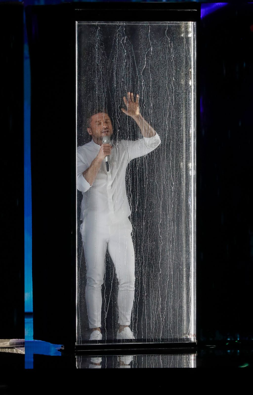 Russia's Sergey Lazarev performs the song "Scream" during the Grand Final of the 64th edition of the Eurovision Song Contest 2019 at Expo Tel Aviv on May 18, 2019, in the Israeli coastal city. (Photo by Jack GUEZ / AFP) 