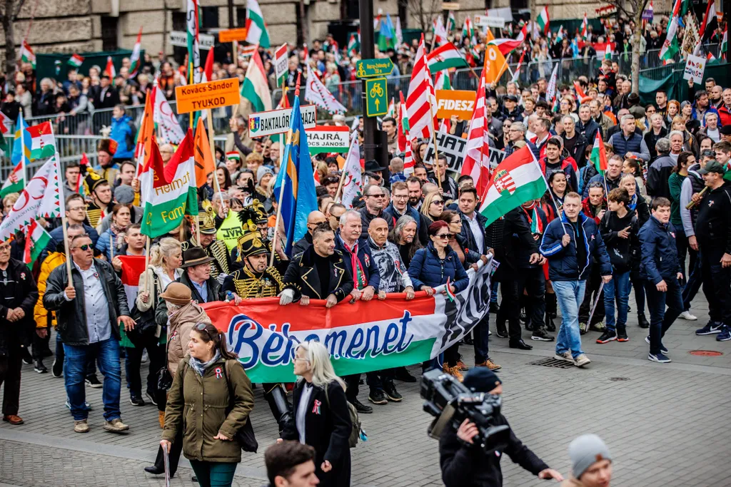 békemenet, március 15, 2022, Kossuth Lajos tér 